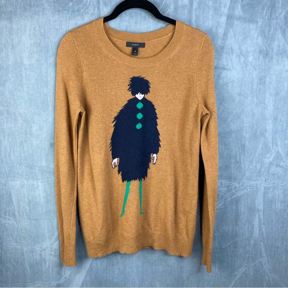 J.Crew Women's Sweater La Parisienne French Lady Tan Wool Blend Size XS